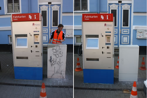 Oberflächenschutz Ticketautomat